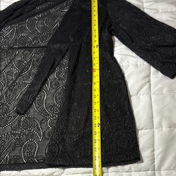 Black Tie Front 3/4 Sleeve Swim
Cover Up - Picture 5 of 8